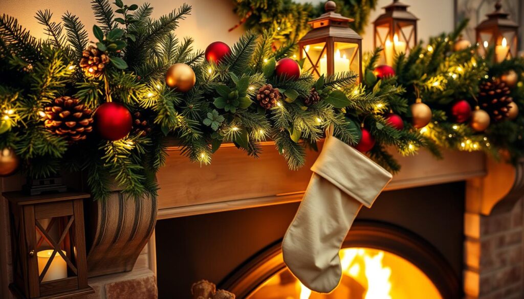 Christmas mantel decor Christmas mantel decor