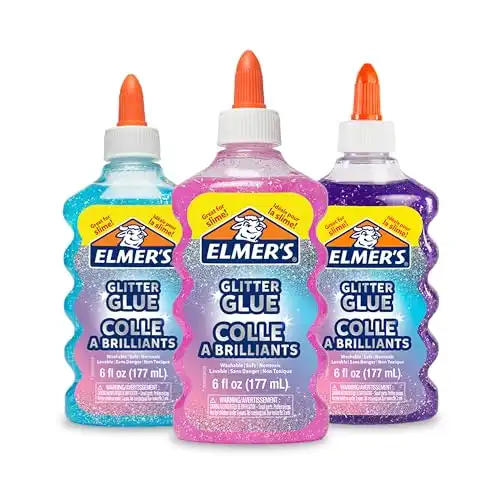 Elmer's Liquid Glitter Glue Assorted 6oz I Blue, Pink, Purple